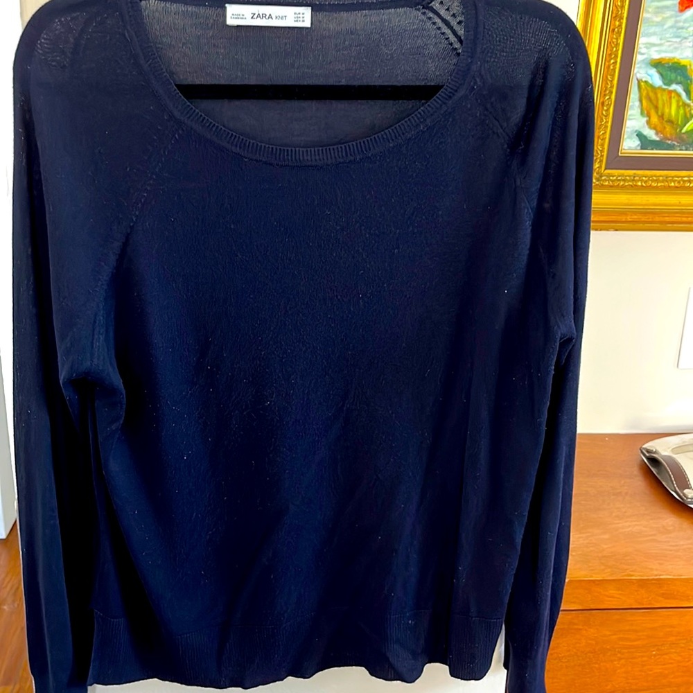 Zara navy light sweater